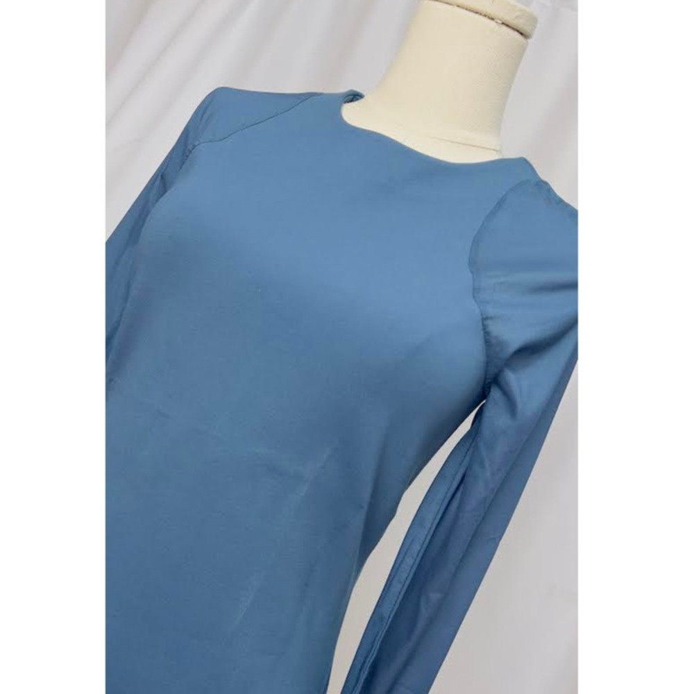 NWT! Kate Spade Saturday Sheer-Sleeve Top (L, Blue) - Picture 4 of 11